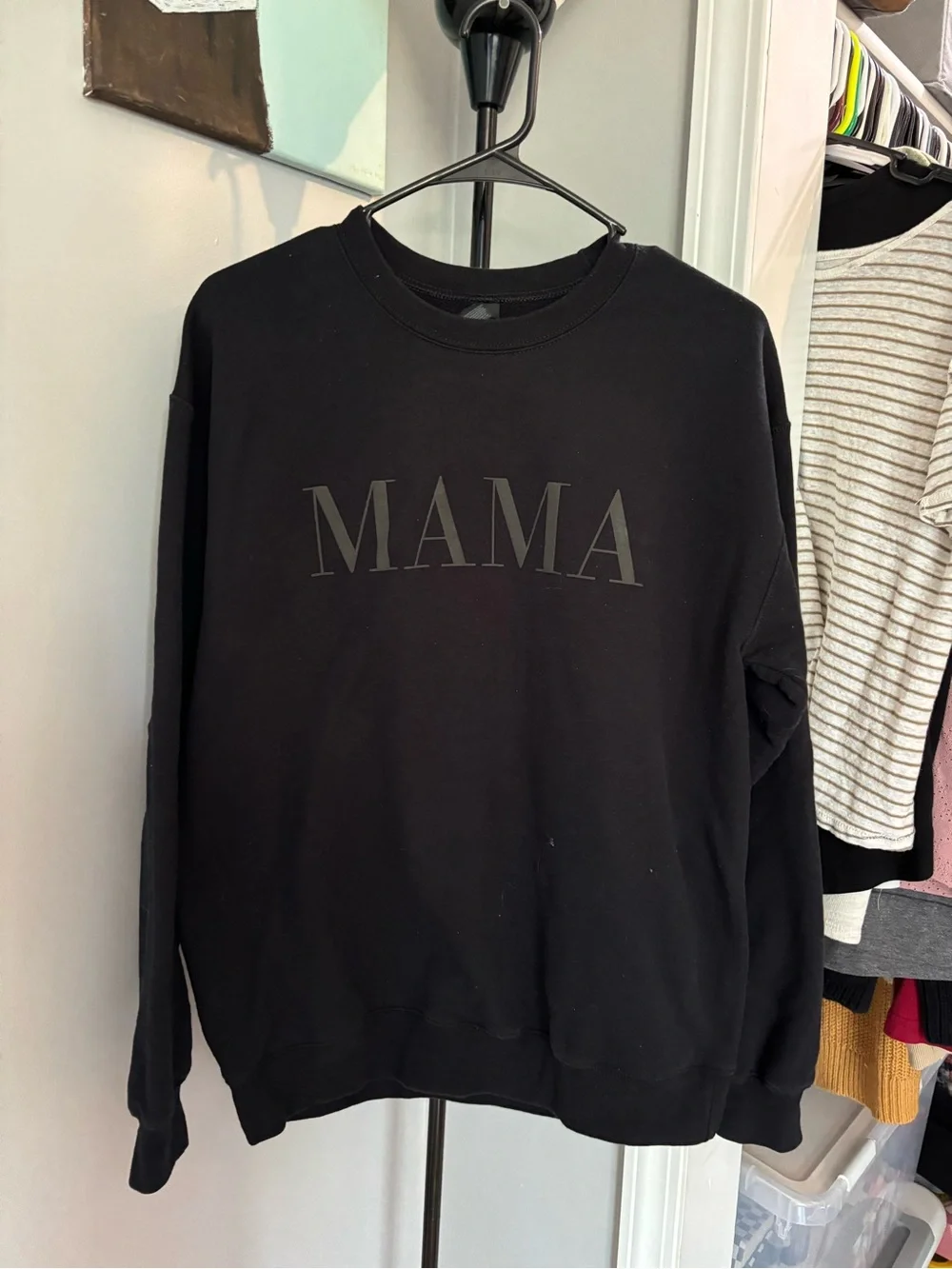 Black MAMA Crewneck Sweatshirt